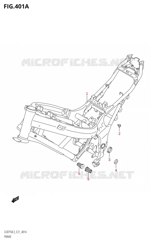 FRAME Suzuki MOTO 750 GSR 2013  GSR750A L3 (E21)