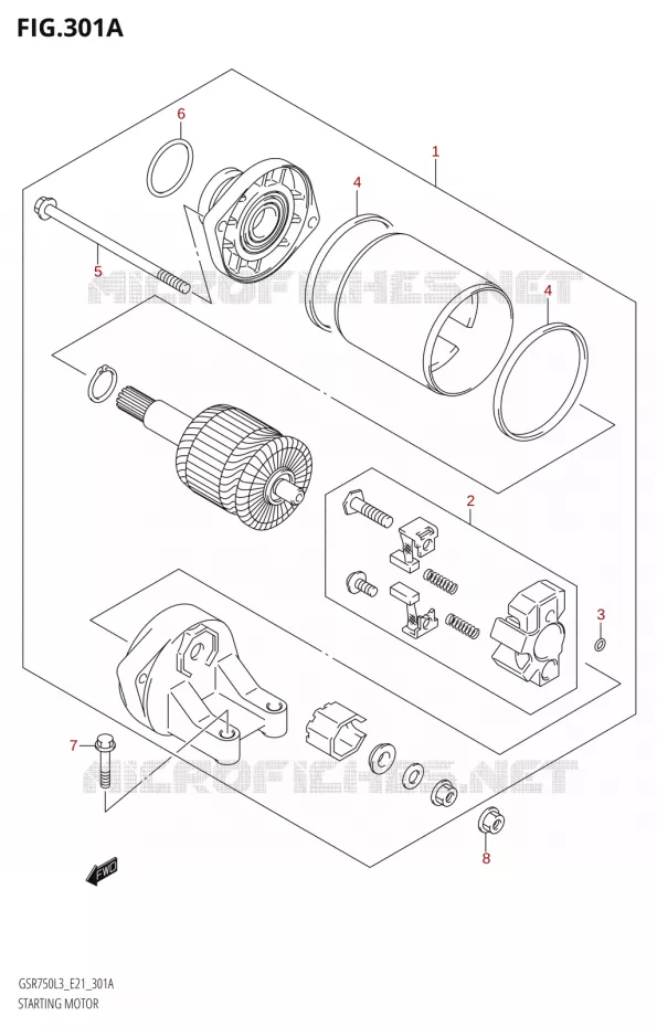STARTMOTOR Suzuki MOTO 750 GSR 2013  GSR750AUE L3 (E21)