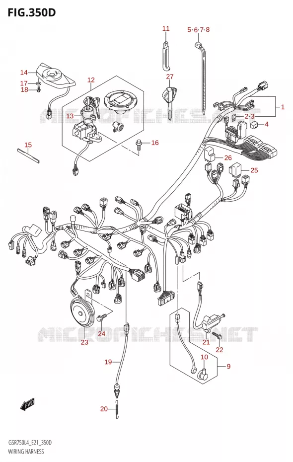 BEDRADINGNESS (GSR750AUE:L4:E21) Suzuki MOTO 750 GSR 2014  GSR750 L4