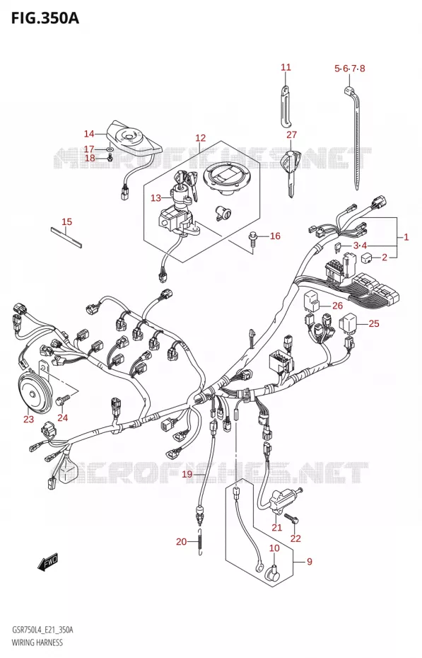 BEDRADINGNESS (GSR750:L4:E21) Suzuki MOTO 750 GSR 2014  GSR750UE L4 (E21)