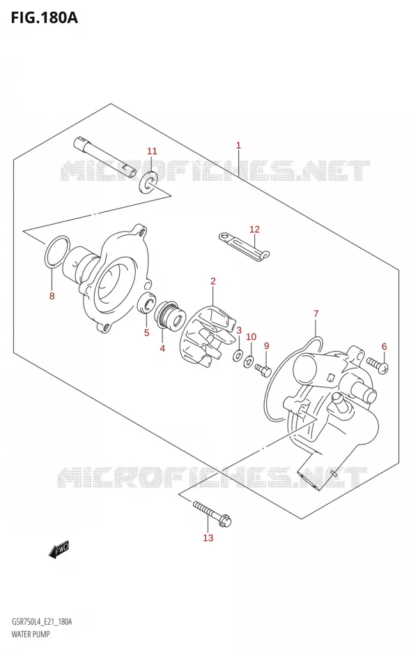 WATERPOMP Suzuki MOTO 750 GSR 2014  GSR750 L4