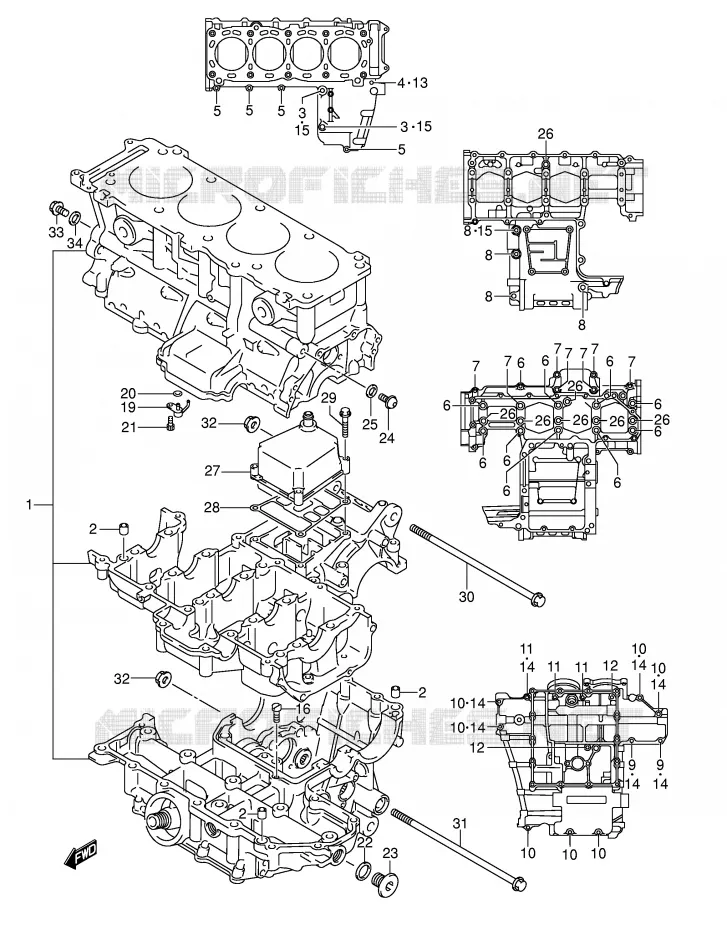 CASING Suzuki MOTO 1000 GSX-R 2003  GSX-R1000 K3 (E19)