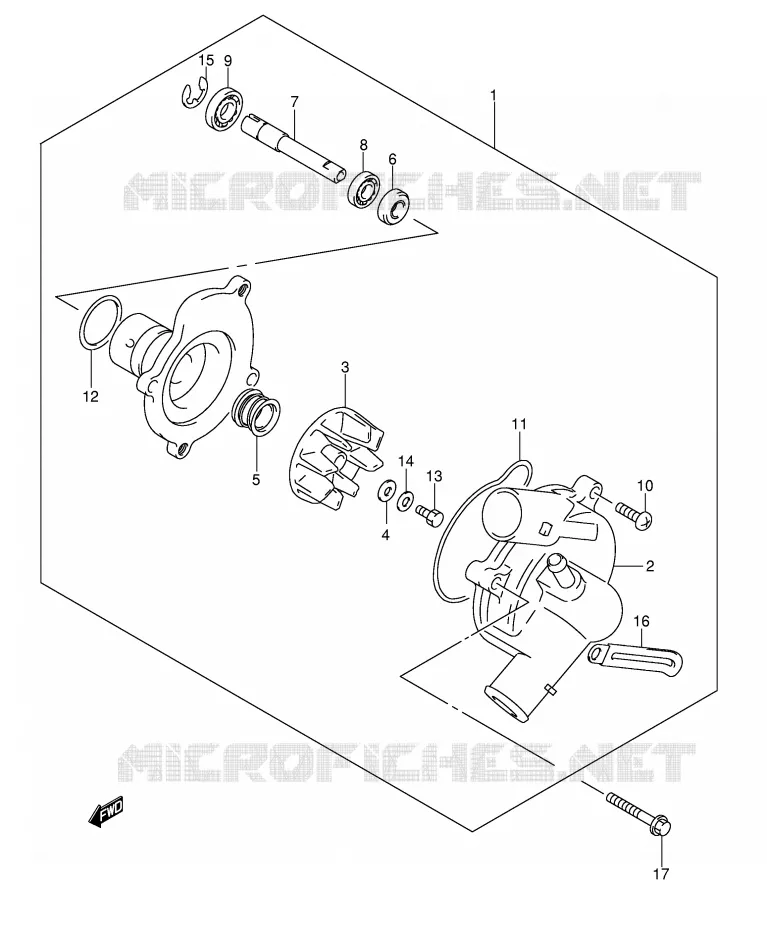 WATERPOMP Suzuki MOTO 1000 GSX-R 2003  GSX-R1000 K3 (E24)