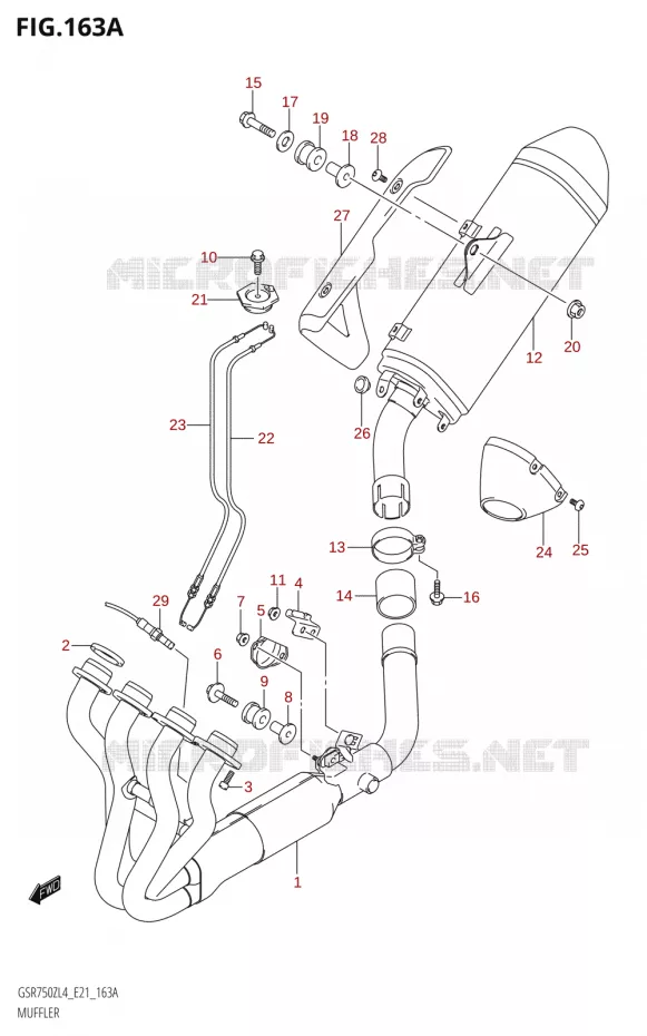 GELUIDDEMPER Suzuki MOTO 750 GSR 2014  GSR750ZA L4 (E21)