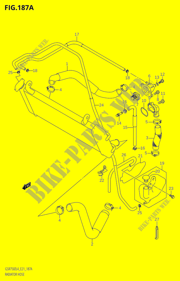 RADIATOR SLANG   EXPANSIEVAT voor Suzuki GSR 750 2014