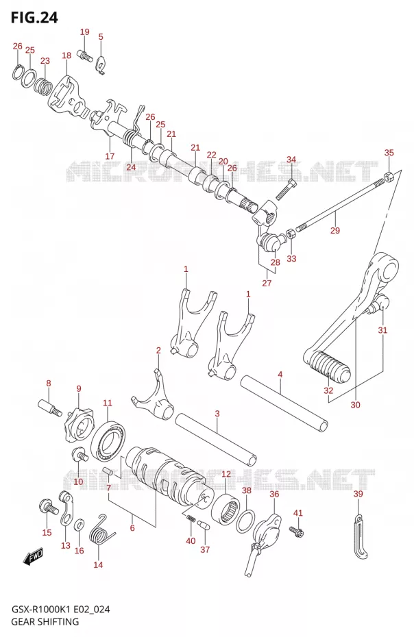 SCHAKELEN ASSY Suzuki MOTO 1000 GSX-R 2001  GSX-R1000K1(E2)