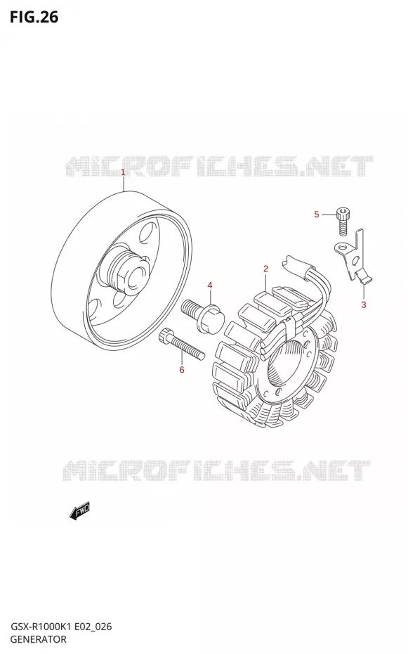 ALTERNATOR Suzuki MOTO 1000 GSX-R 2001  GSX-R1000K1(E19)