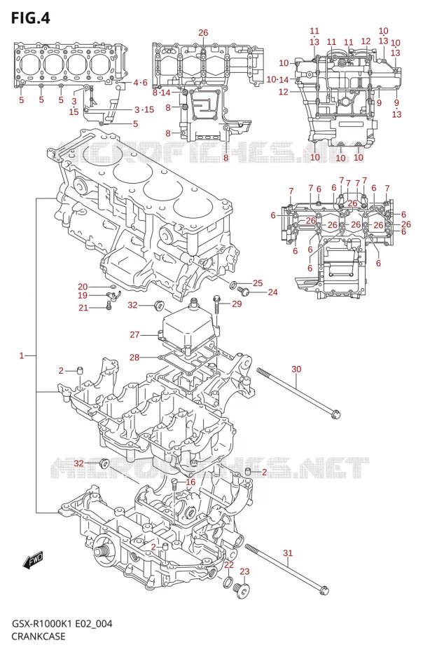 CASING Suzuki MOTO 1000 GSX-R 2001  GSX-R1000K1(E24)