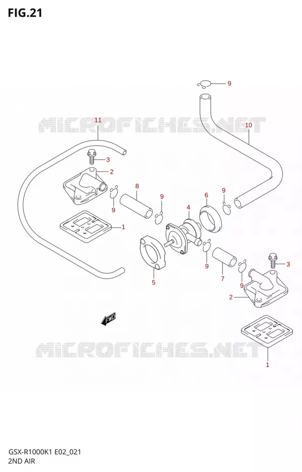 ANTI VERVUILINGS SYSTEM Suzuki MOTO 1000 GSX-R 2001  GSX-R1000U1K1(E2)