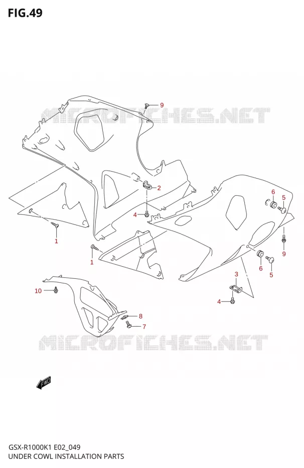 SIDE KUIP Suzuki MOTO 1000 GSX-R 2001  GSX-R1000U1K1(E2)