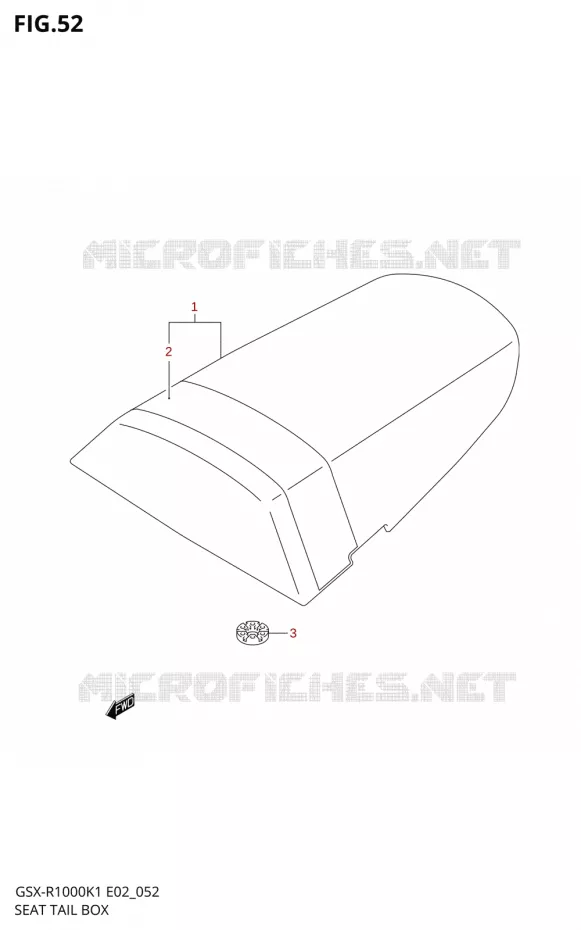 SEAT COWL BOX (GSX-R1000K1) Suzuki MOTO 1000 GSX-R 2001  GSX-R1000U2K1(E2)