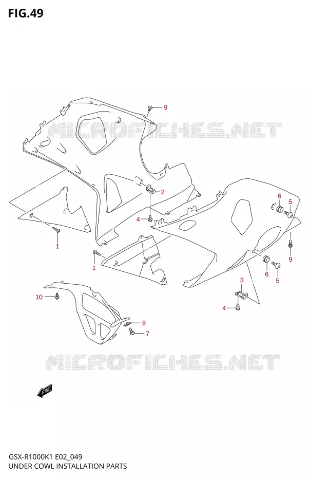 SIDE KUIP Suzuki MOTO 1000 GSX-R 2001  GSX-R1000U2K1(E2)