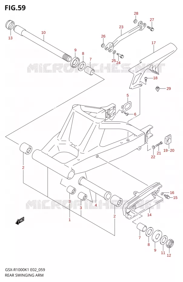 SWINGARM Suzuki MOTO 1000 GSX-R 2001  GSX-R1000U2K1(E2)