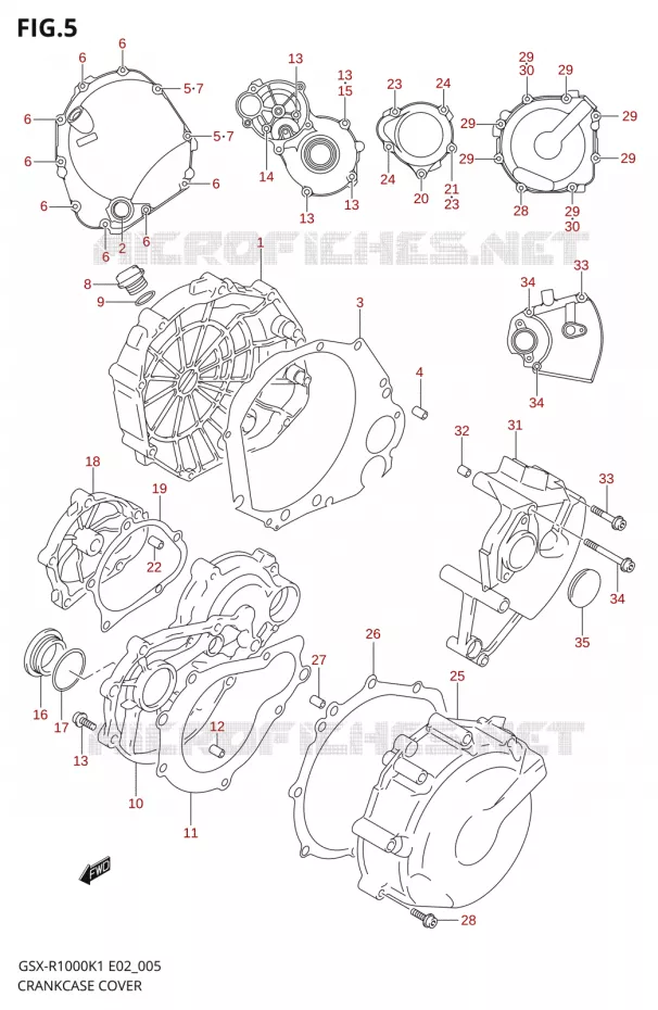 CASING Suzuki MOTO 1000 GSX-R 2002  GSX-R1000K2(E19)