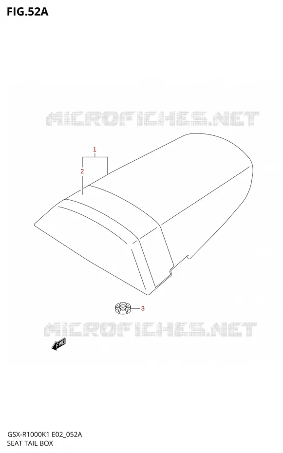 SEAT COWL BOX (GSX-R1000K2) Suzuki MOTO 1000 GSX-R 2002  GSX-R1000K2(E19)