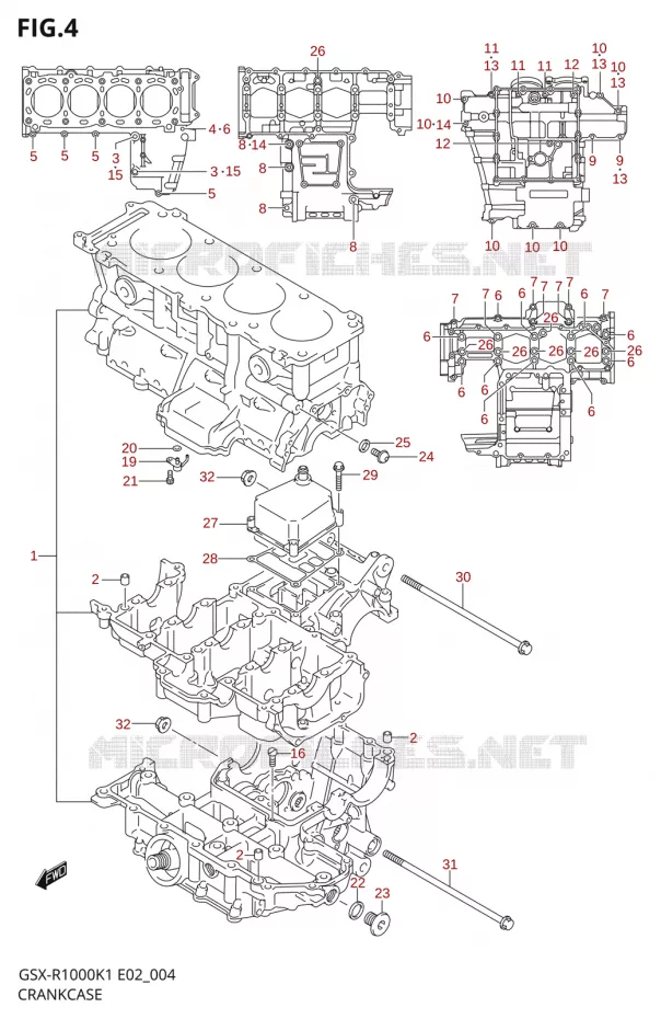 CASING Suzuki MOTO 1000 GSX-R 2002  GSX-R1000K2(E24)
