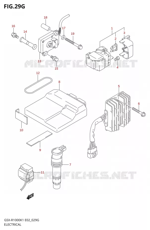 ELEKTRISCH (GSX-R1000K2 P37) Suzuki MOTO 1000 GSX-R 2002  GSX-R1000K2(E24)