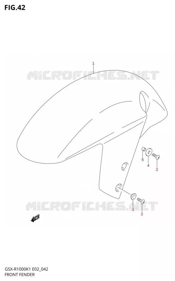 FRONT FENDER Suzuki MOTO 1000 GSX-R 2002  GSX-R1000K2(E2)