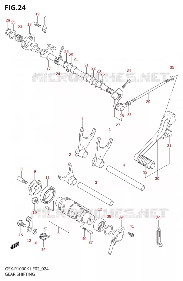 SCHAKELEN ASSY Suzuki MOTO 1000 GSX-R 2002  GSX-R1000K2(E2)
