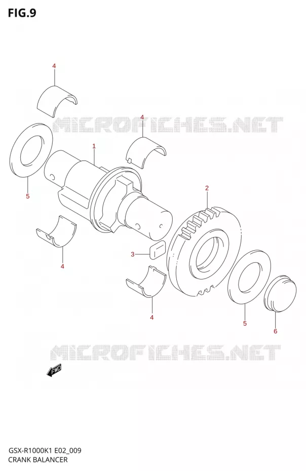 CRANK BALANCER Suzuki MOTO 1000 GSX-R 2002  GSX-R1000U1K2(E2)