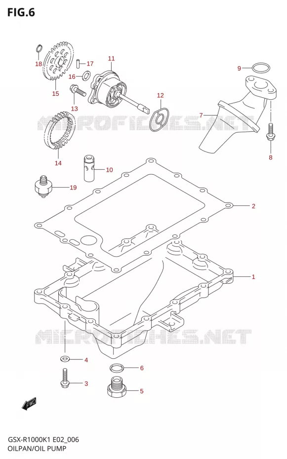 SUMP - OLIEPOMP  Suzuki MOTO 1000 GSX-R 2002  GSX-R1000U1K2(E2)