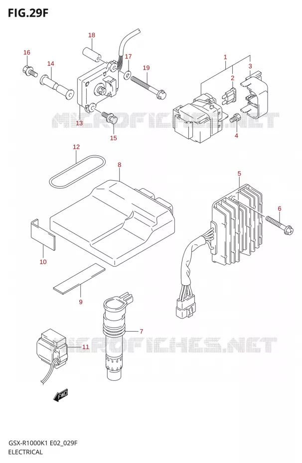 ELEKTRISCH (GSX-R1000K2 E24) Suzuki MOTO 1000 GSX-R 2002  GSX-R1000U2K2(E2)