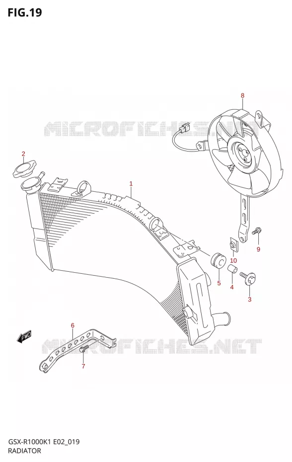 RADIATOR Suzuki MOTO 1000 GSX-R 2002  GSX-R1000U2K2(E2)