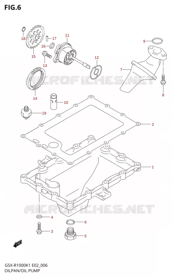 SUMP - OLIEPOMP  Suzuki MOTO 1000 GSX-R 2002  GSX-R1000U2K2(E2)