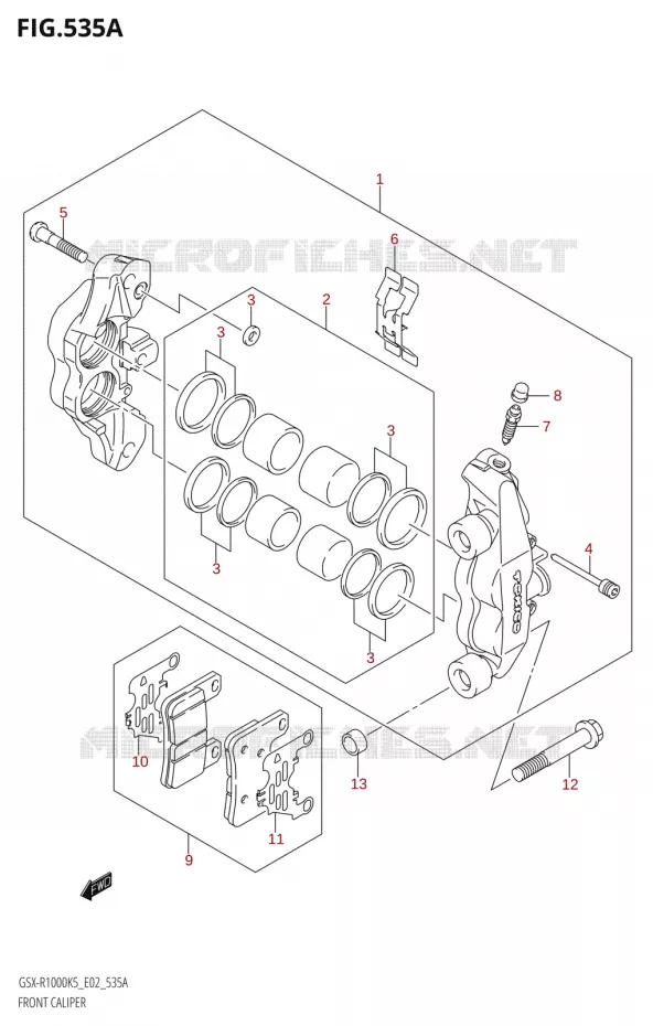 FRONT CALIPER Suzuki MOTO 1000 GSX-R 2006  GSX-R1000 K6 (E24)