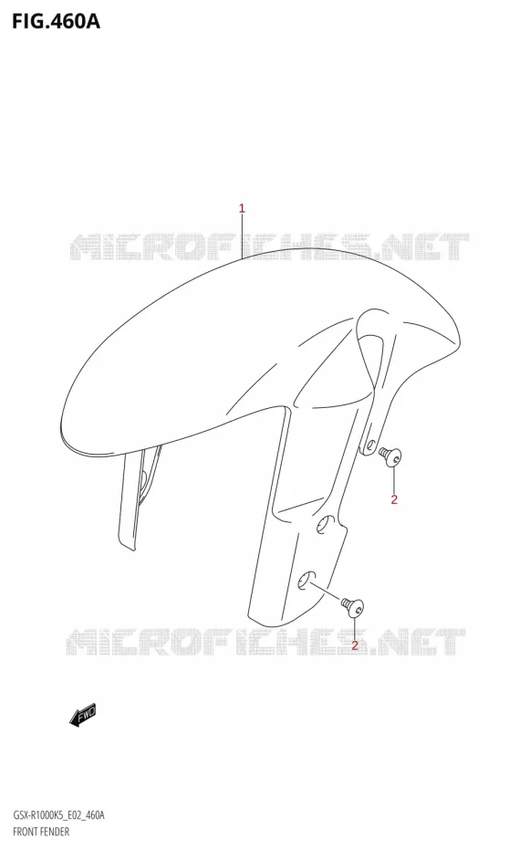 FRONT FENDER Suzuki MOTO 1000 GSX-R 2006  GSX-R1000 K6 (E19)