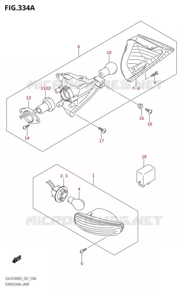 INDICATOREN Suzuki MOTO 1000 GSX-R 2006  GSX-R1000 K6 (E19)