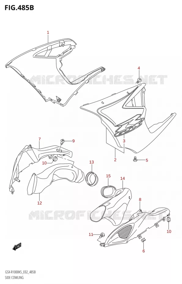 SIDE KUIPNG (GSX-R1000U2:K5:E19) Suzuki MOTO 1000 GSX-R 2006  GSX-R1000 K6 (E19)