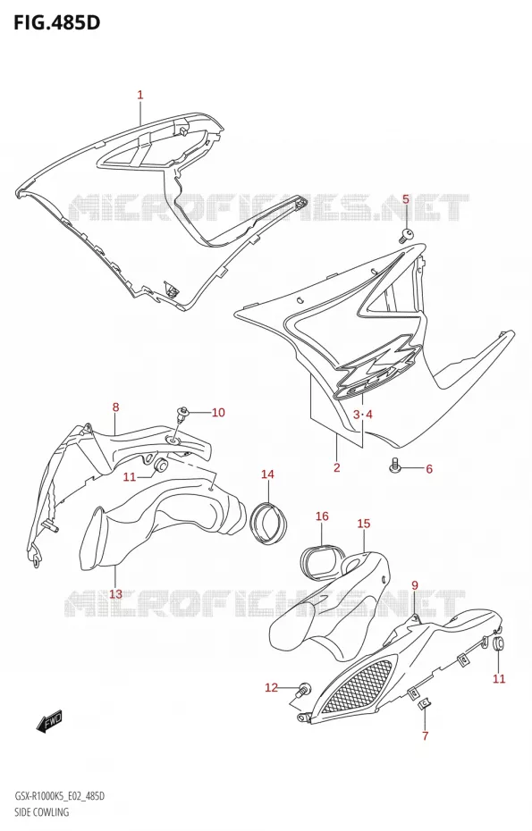 SIDE KUIPNG (GSX-R1000U2:K6:E19) Suzuki MOTO 1000 GSX-R 2006  GSX-R1000 K6 (E24)