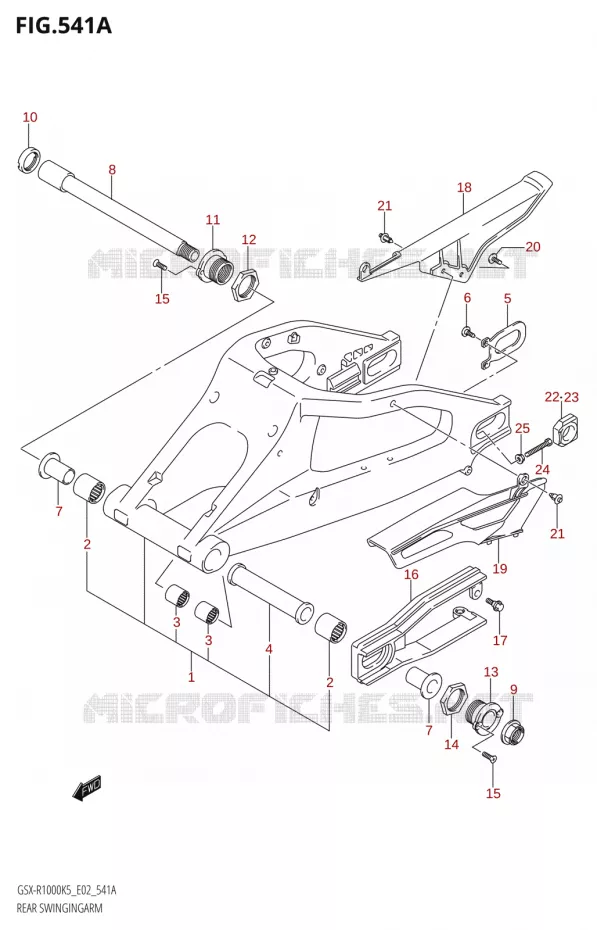 SWINGARM Suzuki MOTO 1000 GSX-R 2006  GSX-R1000 K6 (E19)