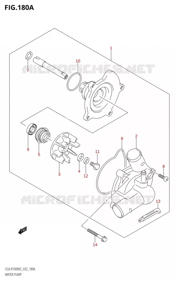 WATERPOMP Suzuki MOTO 1000 GSX-R 2006  GSX-R1000 K6 (E24)