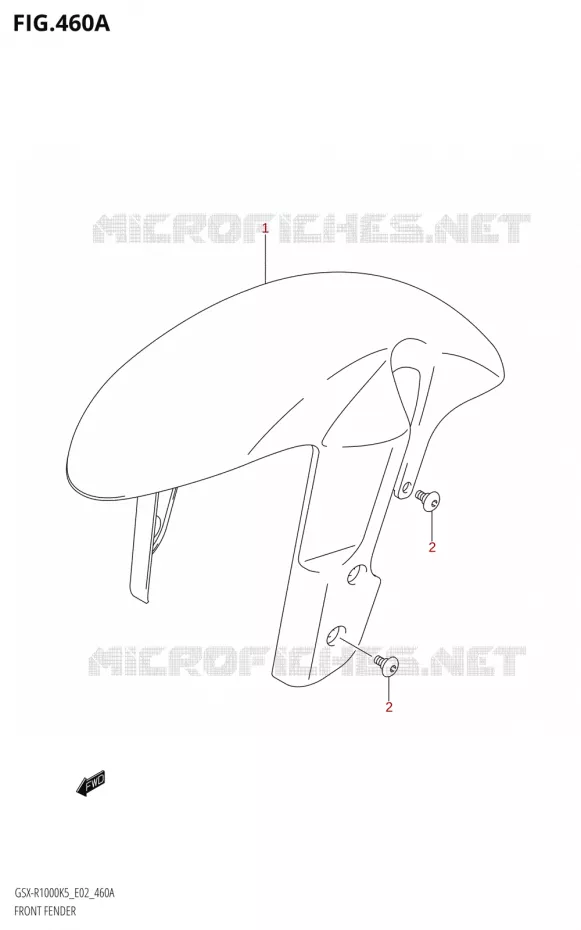 FRONT FENDER Suzuki MOTO 1000 GSX-R 2005  GSX-R1000 K5 (E02)