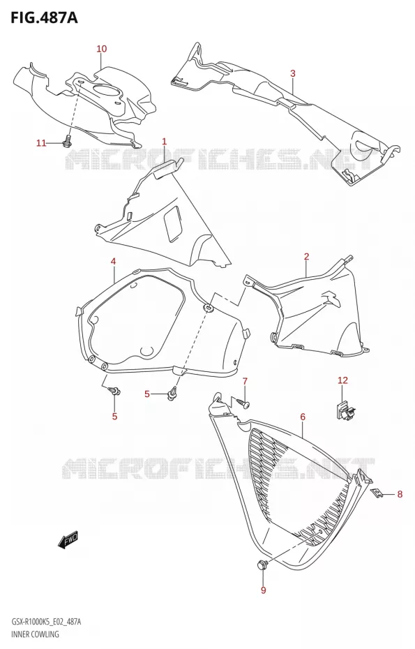 INNER KUIP Suzuki MOTO 1000 GSX-R 2005  GSX-R1000 K5 (E19)