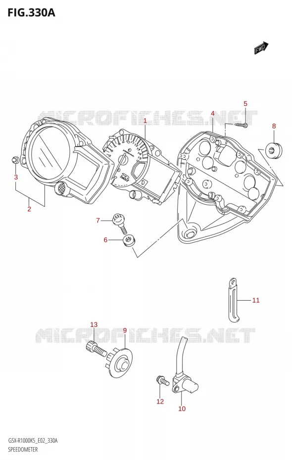 SNELHEIDSMETERX-R1000:(E02,E19,E24,P37)) Suzuki MOTO 1000 GSX-R 2005  GSX-R1000 K5 (E37)