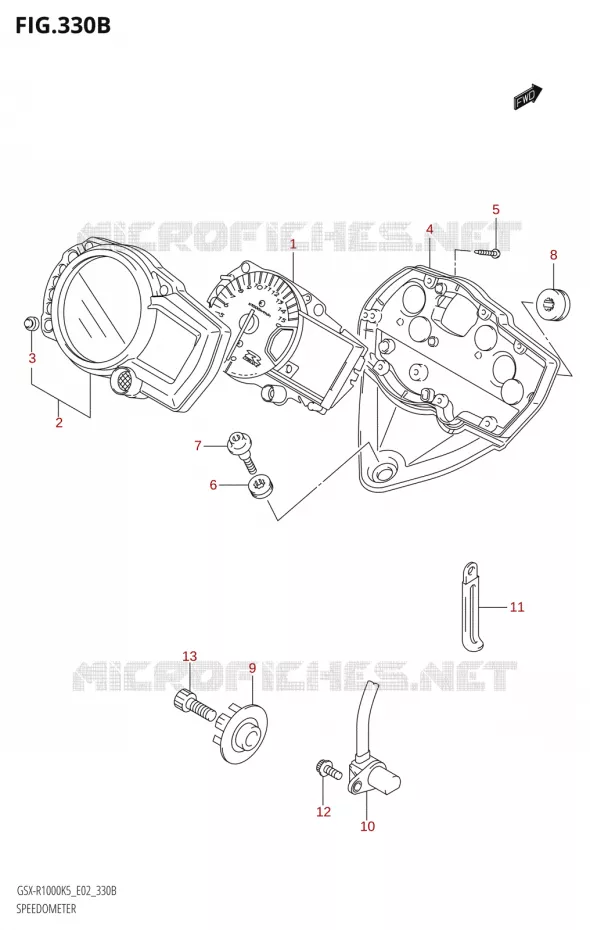 SNELHEIDSMETERX-R1000U2:(K5,K6):E19) Suzuki MOTO 1000 GSX-R 2005  GSX-R1000 K5 (E37)