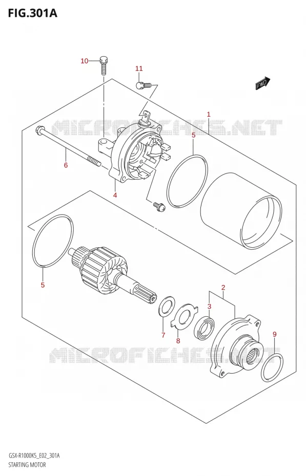 STARTMOTOR Suzuki MOTO 1000 GSX-R 2005  GSX-R1000 K5 (E24)
