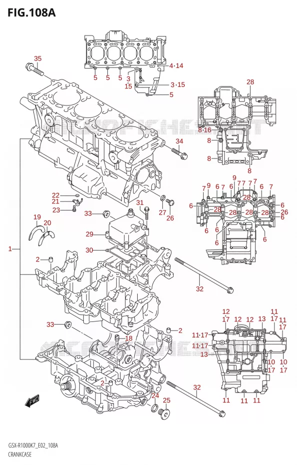 CARTER Suzuki MOTO 1000 GSX-R 2008  GSX-R1000 K8 (E19)