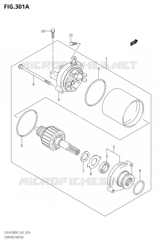 STARTMOTOR Suzuki MOTO 1000 GSX-R 2008  GSX-R1000 K8 (E51)