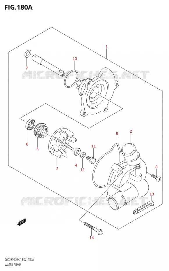 WATERPOMP Suzuki MOTO 1000 GSX-R 2008  GSX-R1000 K8 (P37)