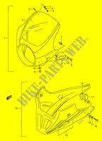 FRONT KUIP CACHE (MODELE M / N / P / R / S / T OPTIONNEL) voor Suzuki GS-E 500 1991