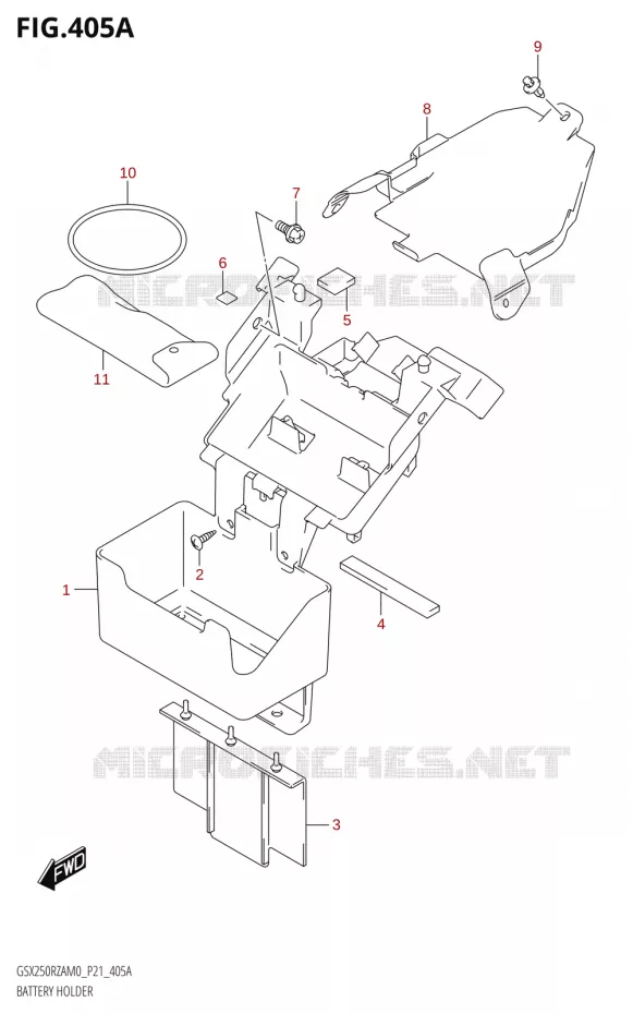 ACCU BOX - TOOLS Suzuki MOTO 250 GSX-R 2020  GSX250RZA M0 P21