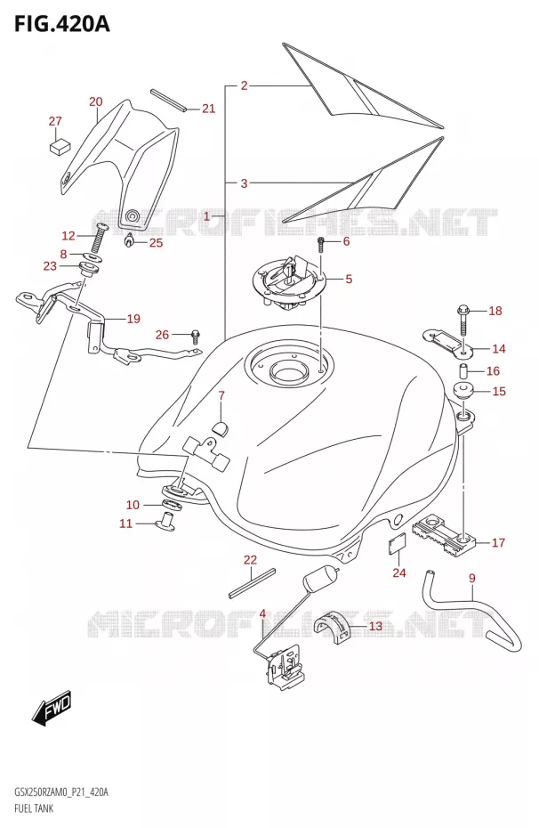 BENZINETANK Suzuki MOTO 250 GSX-R 2020  GSX250RZA M0 P21