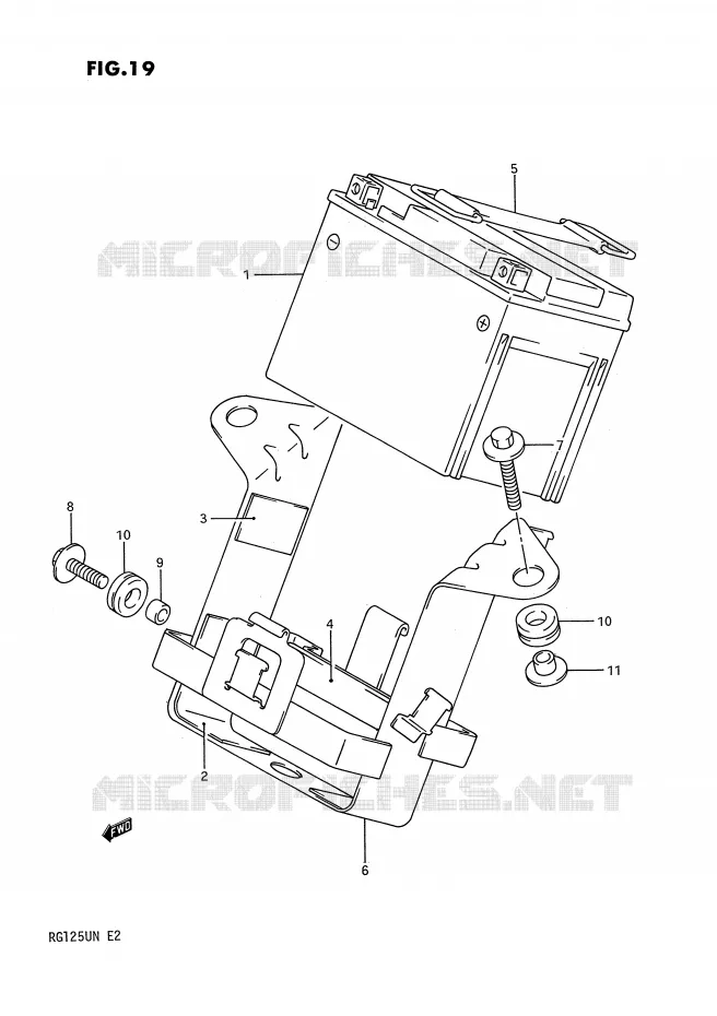 ACCU Suzuki MOTO 125 RG 1992  RG125UN(E2)