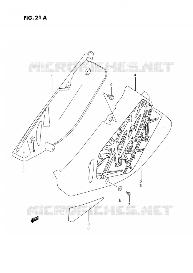 ACHTER KUIP  (MODELE P/R/S) Suzuki MOTO 125 RM 1994  RM125R(E3)