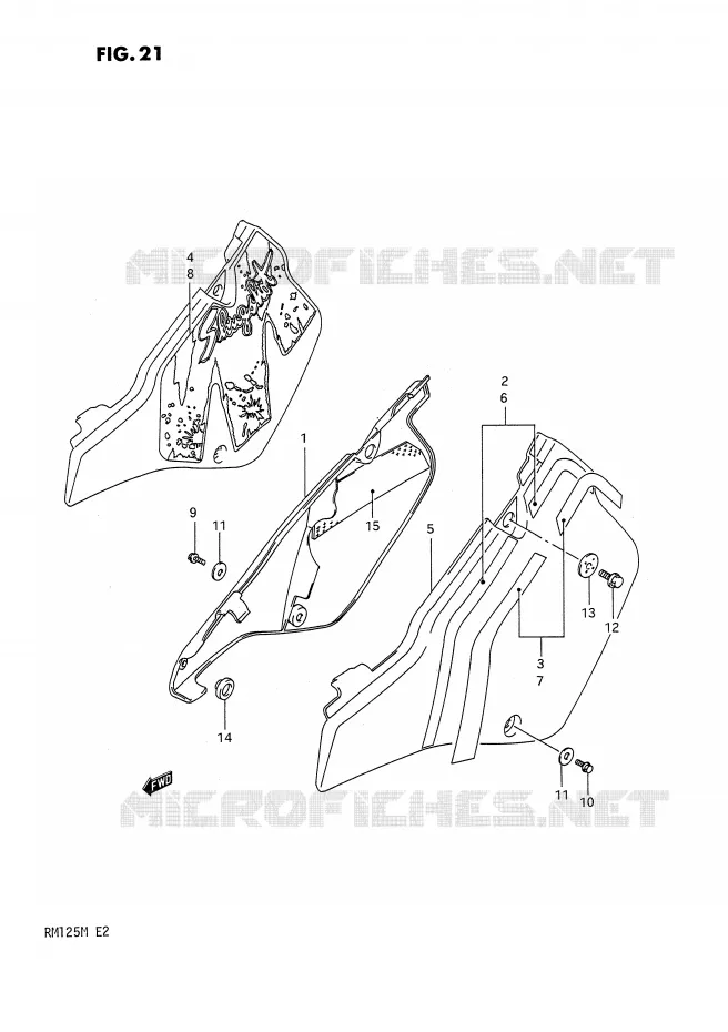 ACHTER KUIP Suzuki MOTO 125 RM 1990  RM125L(E2)