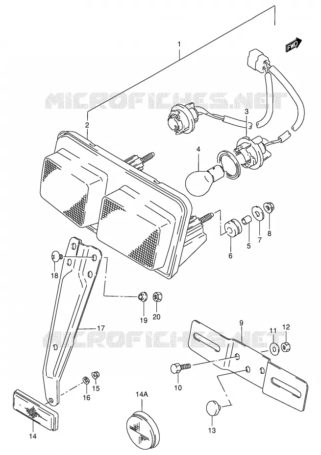 ACHTERLICHT Suzuki MOTO 125 RG 1994  RG125FUR(E18)